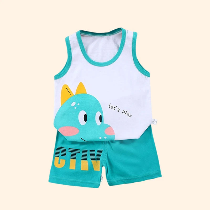 Children Sets Kids Vest Suit 2PCS Set Summer