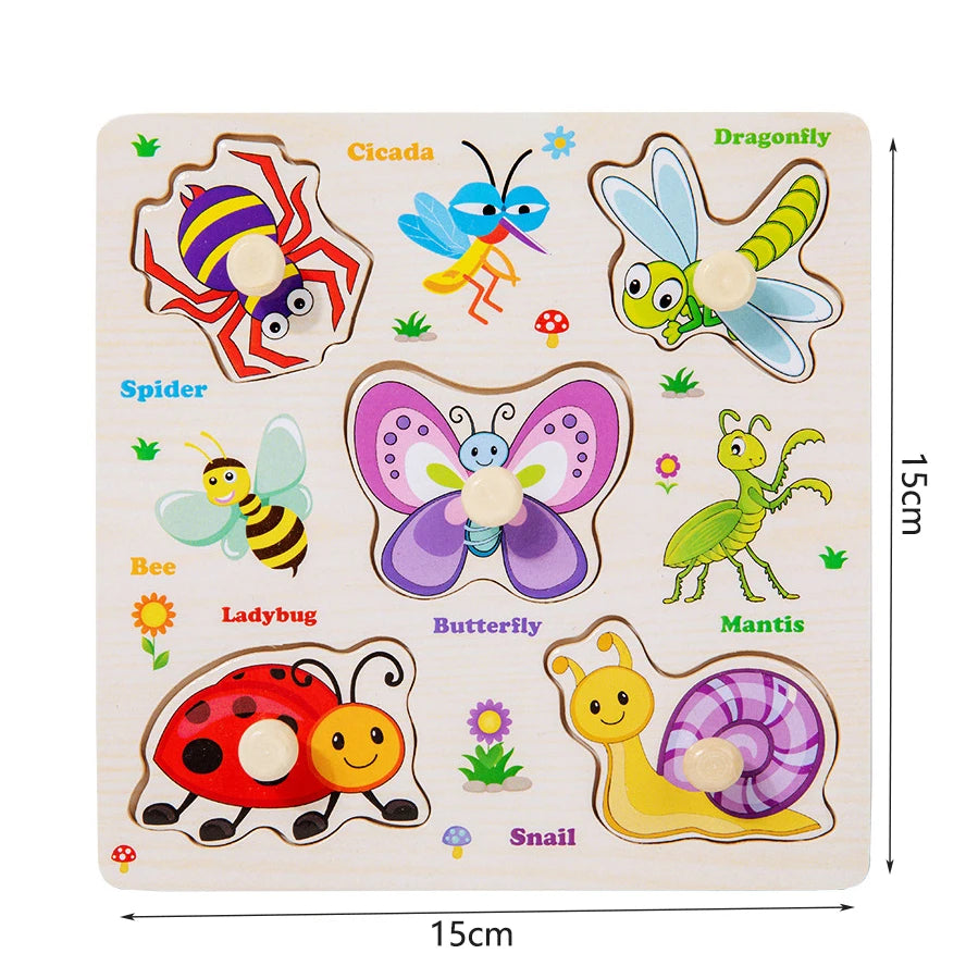 Children Wooden Puzzle Montessori Toys For Baby 1