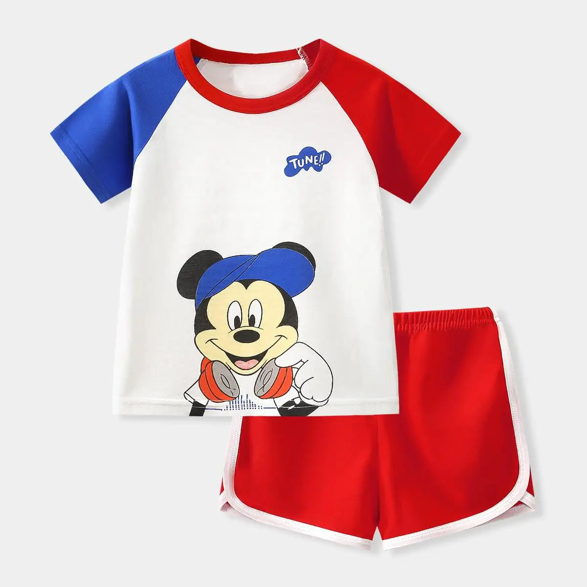 Boys Summer Clothing 2pcs Full Print Tshirt Shorts