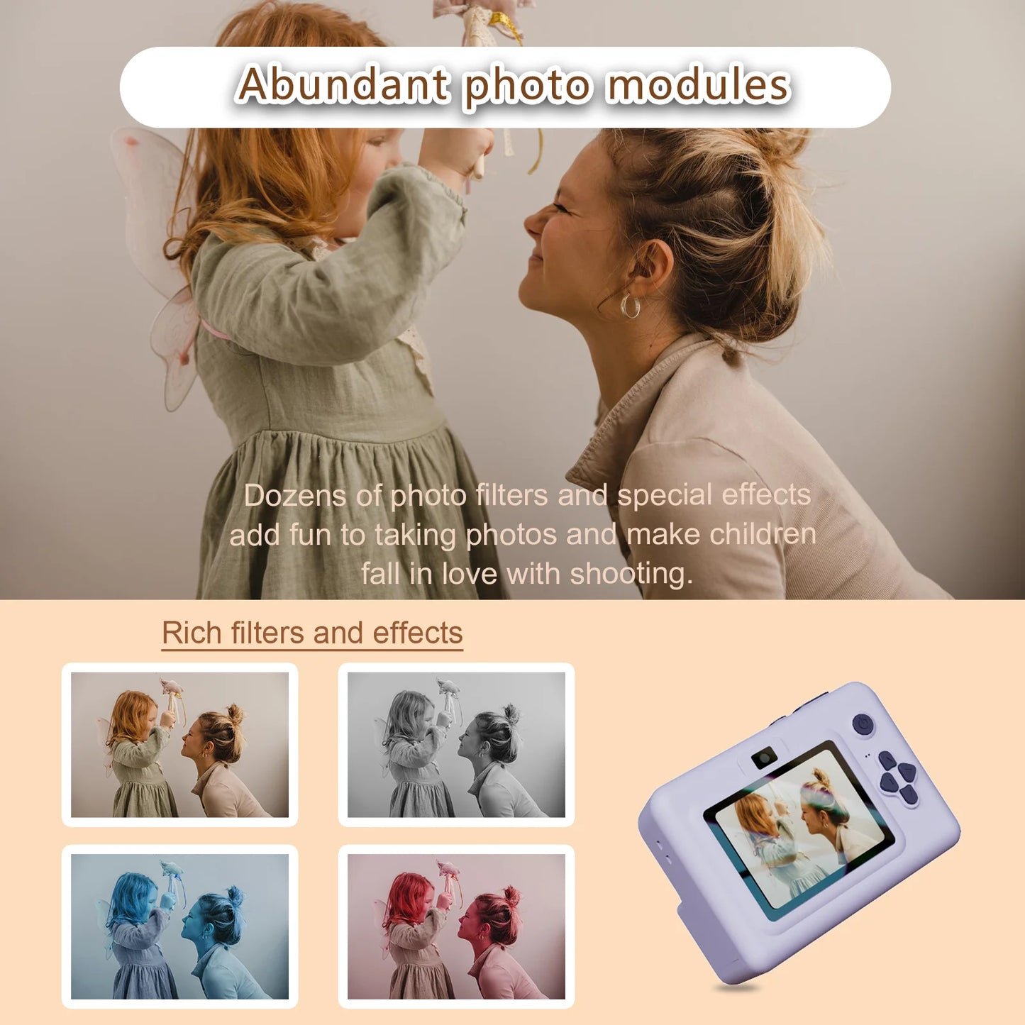 Digital Children Camera For Photography Mini Printer Portable