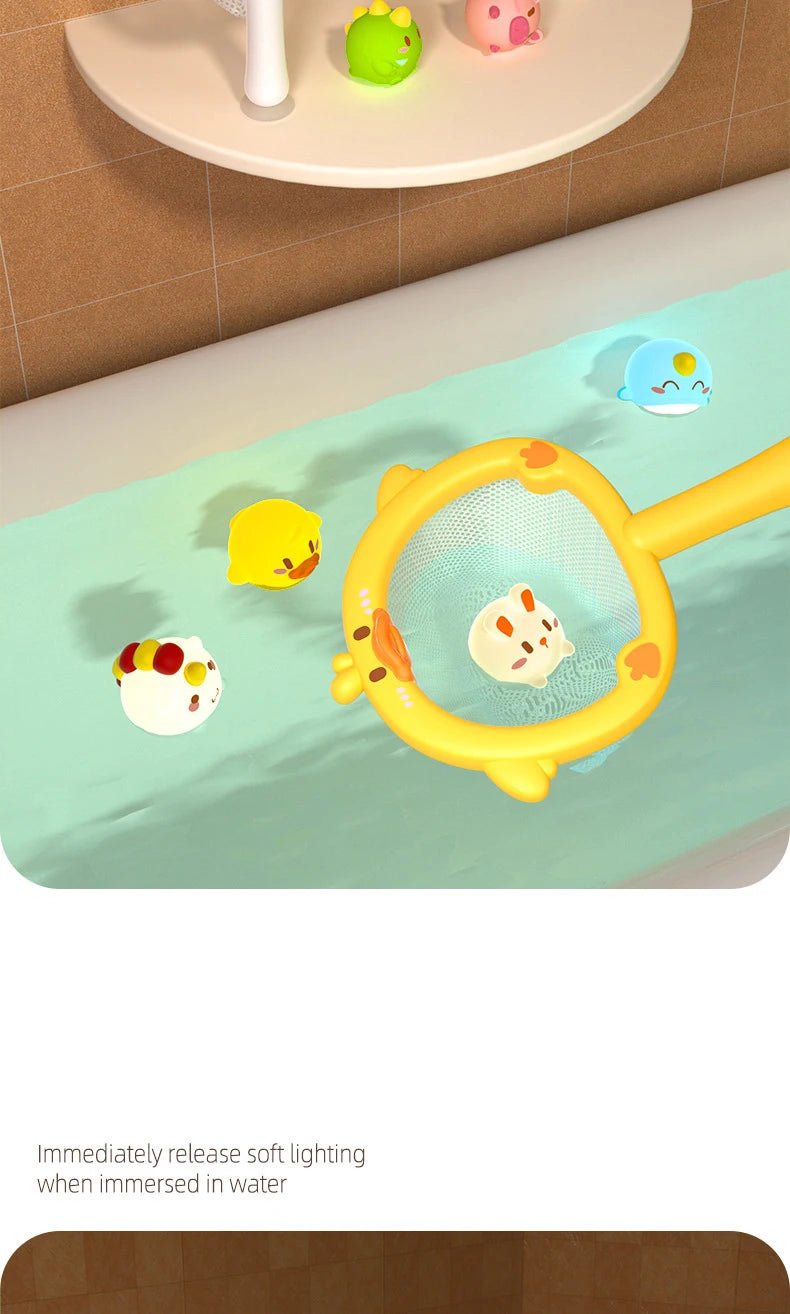 Baby Cute Animals Bath Toy LED Light Up