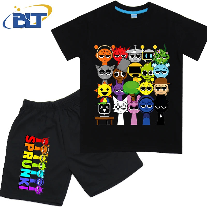 Whole team Sprunki 20 toys printed kids T