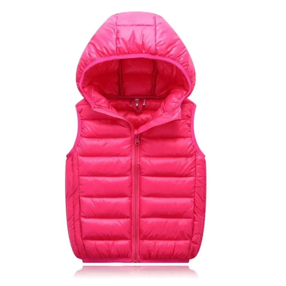 Fall Solid Waistcoat Children Outerwear Winter Coats Kids