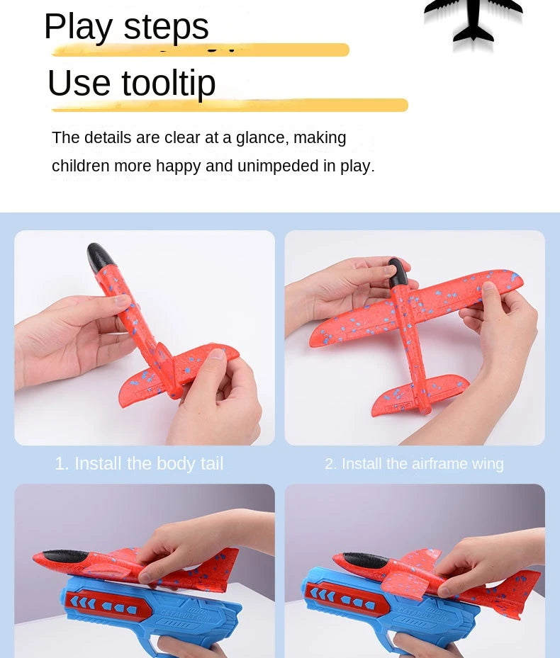 Children s Ejection Aircraft Toys Foam Aircraft Glider