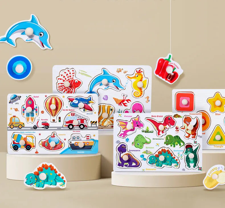 Children Wooden Puzzle Montessori Toys For Baby 1
