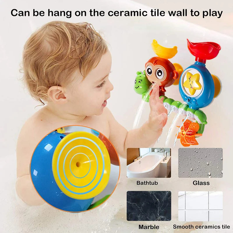 Baby Bath Toy Wall Sunction Cup Track Water