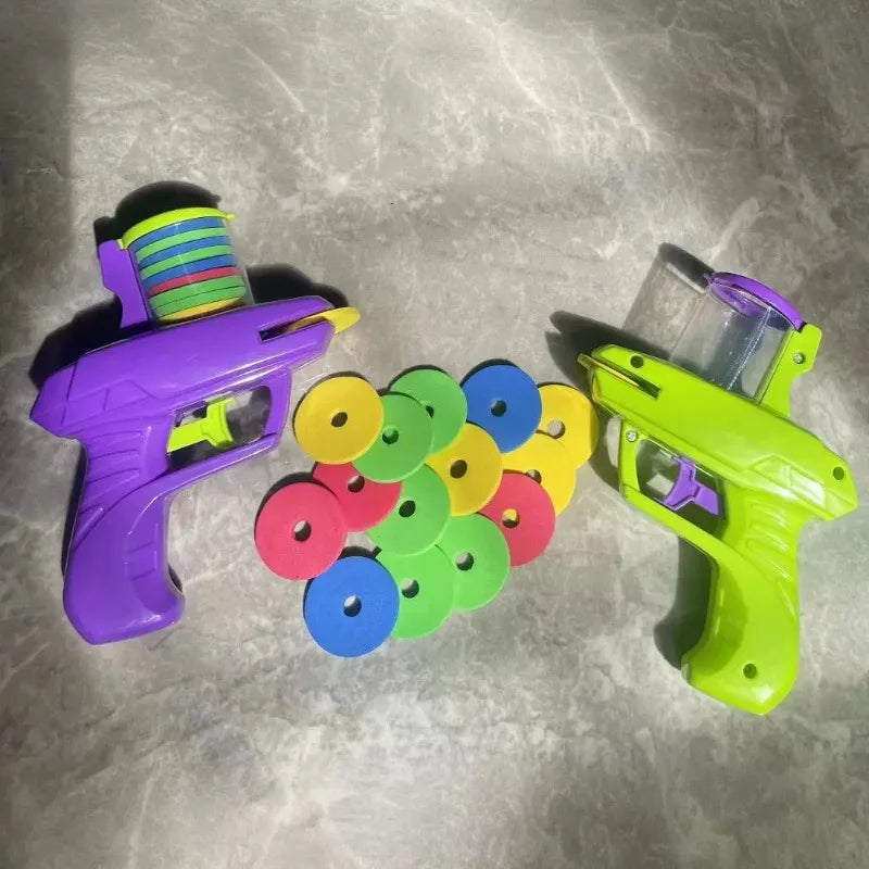 Kids Flying Discs Launcher Toys EVA Soft Bullet