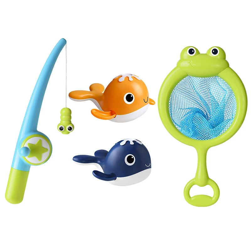 Magnet Baby Bath Fishing Toys Wind up Swimming