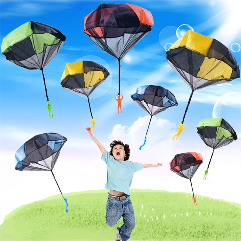 Children Sports Play Parachute Toys Inside & Outside Games Soldier Flying Parachute Fun Party Sports Activity Toys Gifts for Boy
