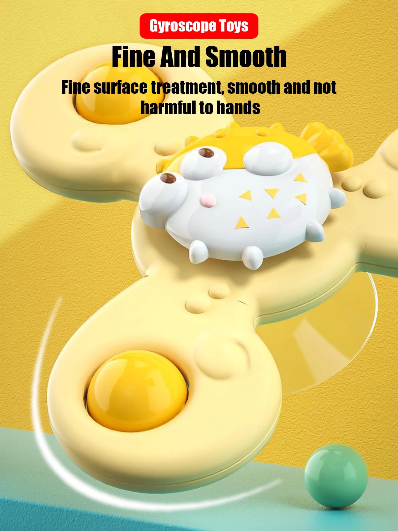 3Pcs Set Suction Cup Spinning Cartoon Animal Spinner