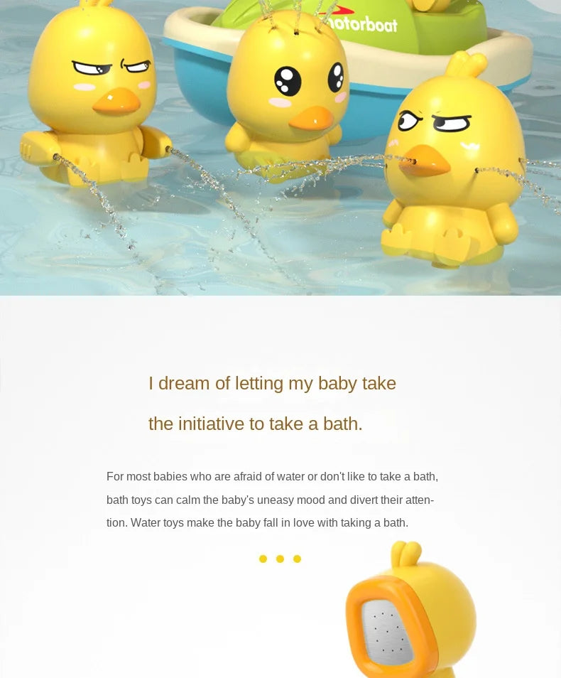 Baby Bath Toys Cute Duck Electric Water Spray