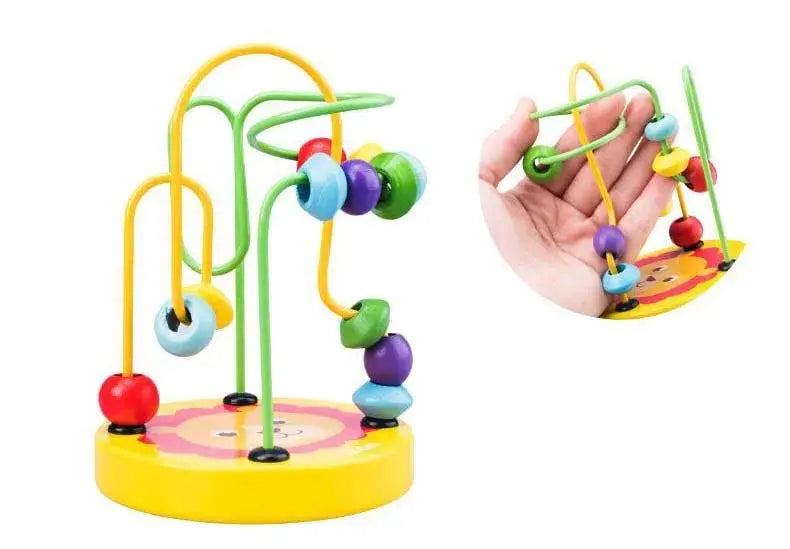 Colorful Wooden Roller Coaster Educational Circle Toy For