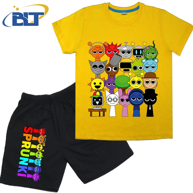 Whole team Sprunki 20 toys printed kids T