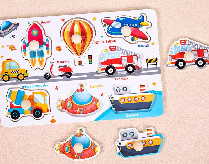 Children Wooden Puzzle Montessori Toys For Baby 1