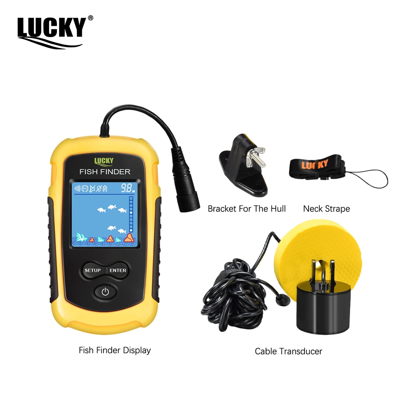 FFC1108 1 Alarm 100M Portable Sonar Fish Finders