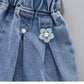 Summer Kid Girls A line Shaped Denim Shorts