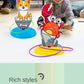 1 Set Kid Animals Ring Toss Game Toy