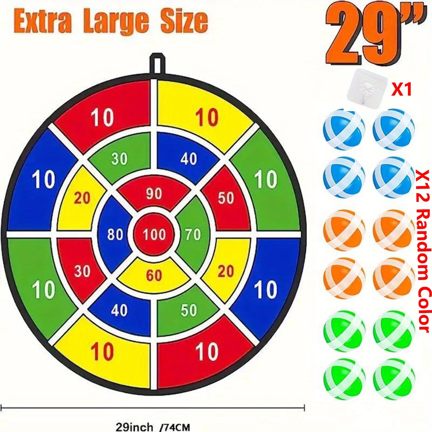 29 inchs Kids Dart Board Game Set with
