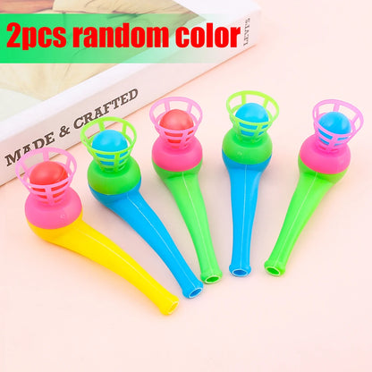 2 4 8Pcs Plastic Pipe Blowing Ball Toys