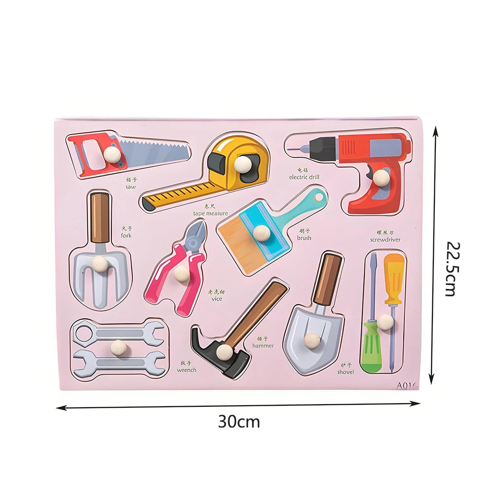 Children Wooden Puzzle Montessori Toys For Baby 1