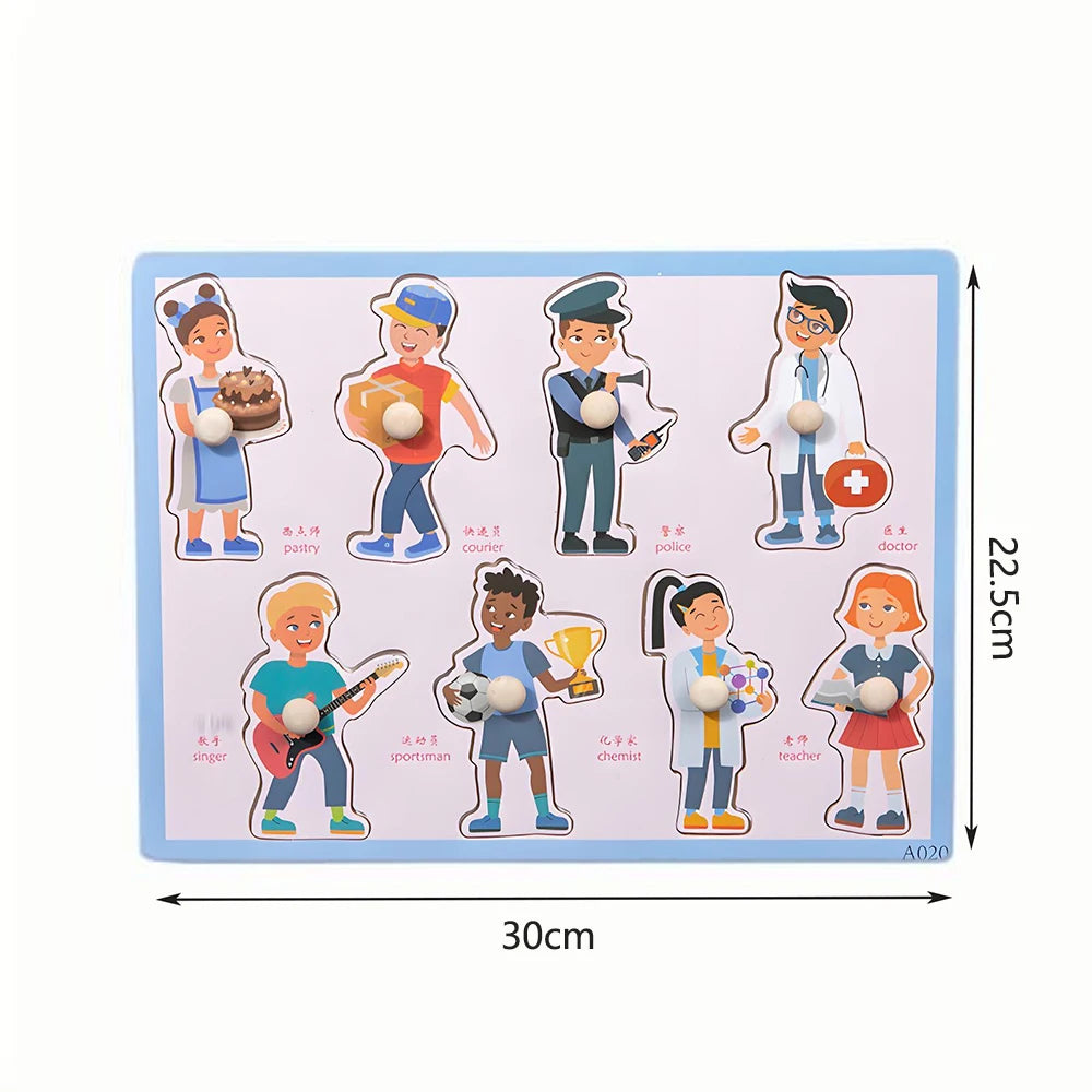 Children Wooden Puzzle Montessori Toys For Baby 1