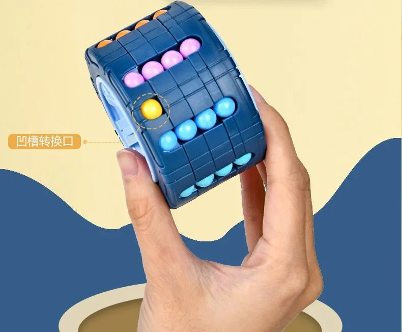 3D Cylinder Cube Toy Magical Bean Gyro Rotate