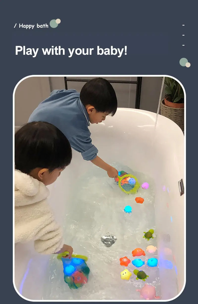 Baby Cute Animals Bath Toy LED Light Up