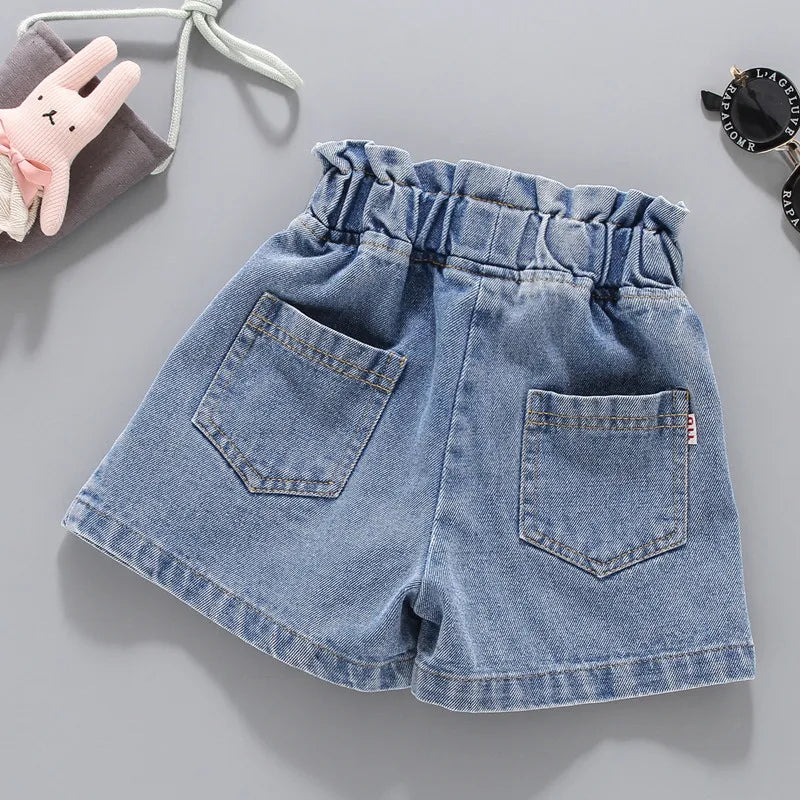 Summer Kid Girls A line Shaped Denim Shorts