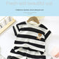 Summer Children Sets Boys Girls Short sleeved Striped