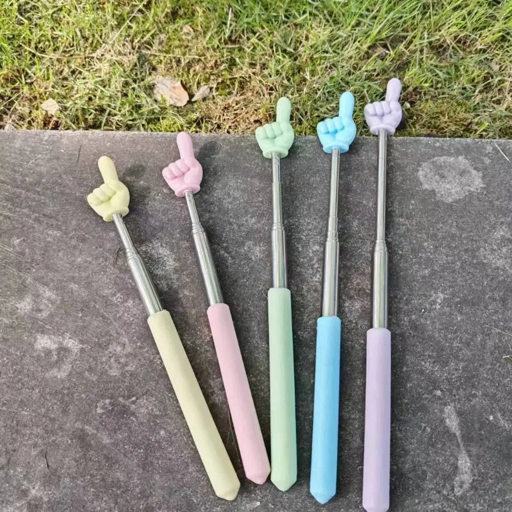 1PC Stainless Steel Teaching Pointer Telescopic Rod Finger