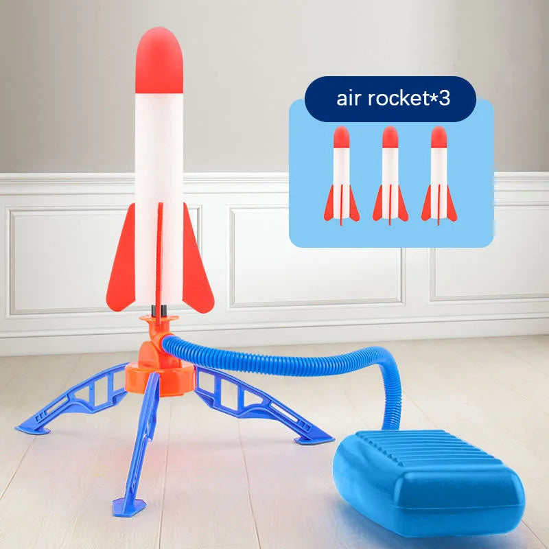 Kid Air Rocket Foot Pump Launcher Toys Sport