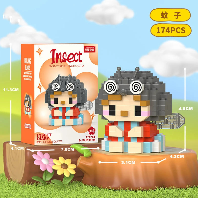 Animal Cat Bricks Constructor Set Micro Building Blocks