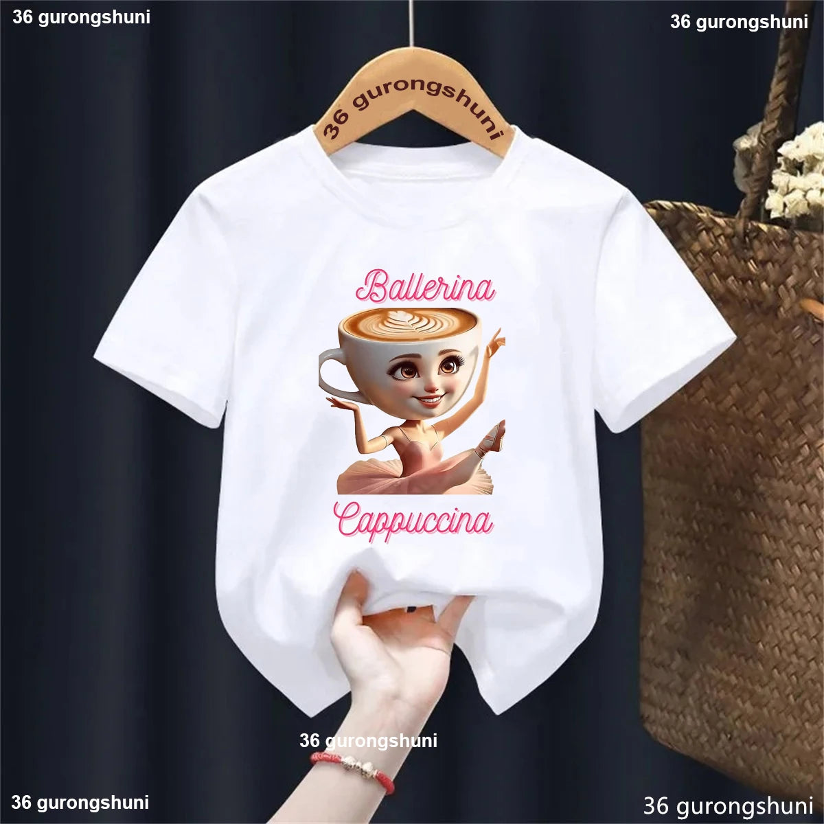 Ballerina Cappuccina Greeting Coffee Ballet Dancer Pink Bow