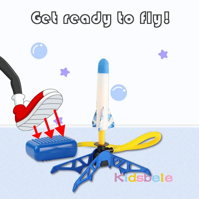 Kid Air Rocket Foot Pump Launcher Toys Sport