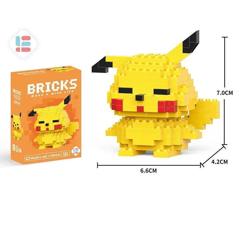 Disney LiLo Stitch Toys Building Blocks Pokeman Pikechu