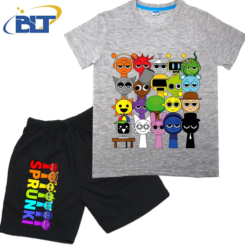 Whole team Sprunki 20 toys printed kids T