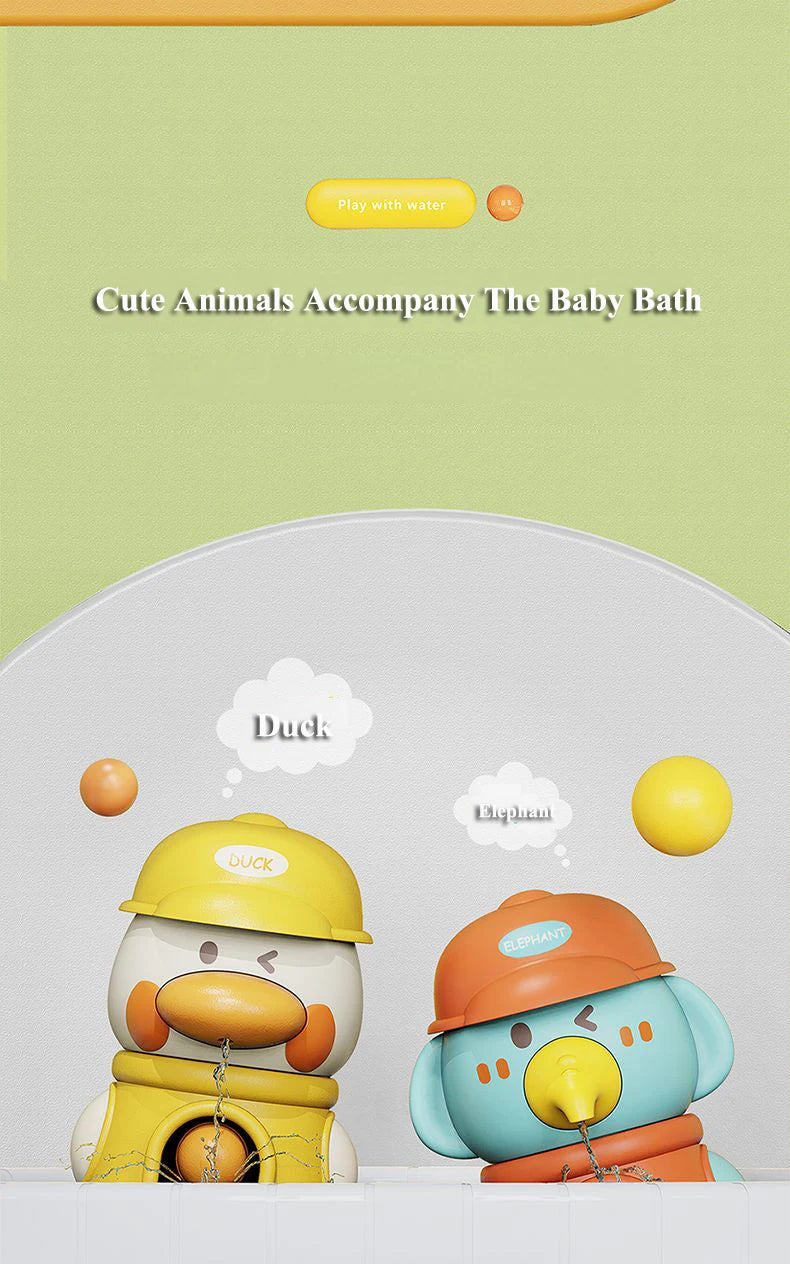 New Cute Duck Elephant Baby Shower Bath Toys