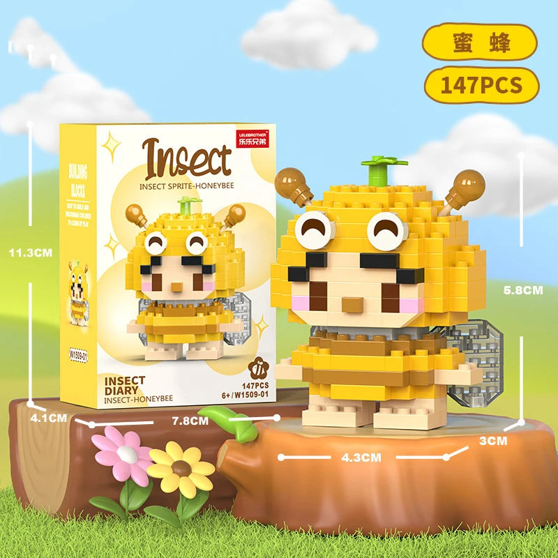 Animal Cat Bricks Constructor Set Micro Building Blocks