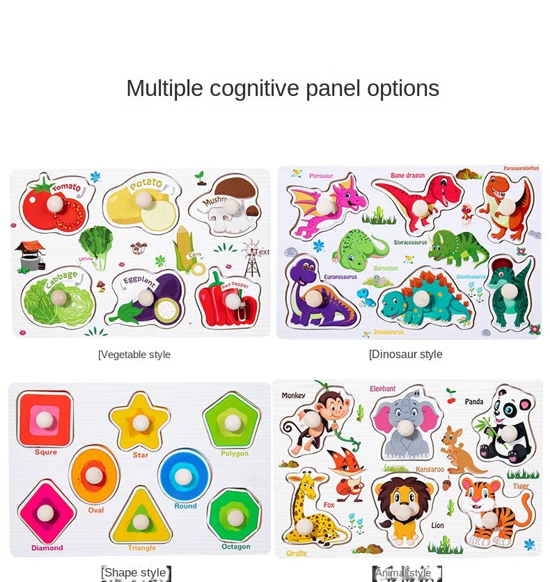 Children Wooden Puzzle Montessori Toys For Baby 1