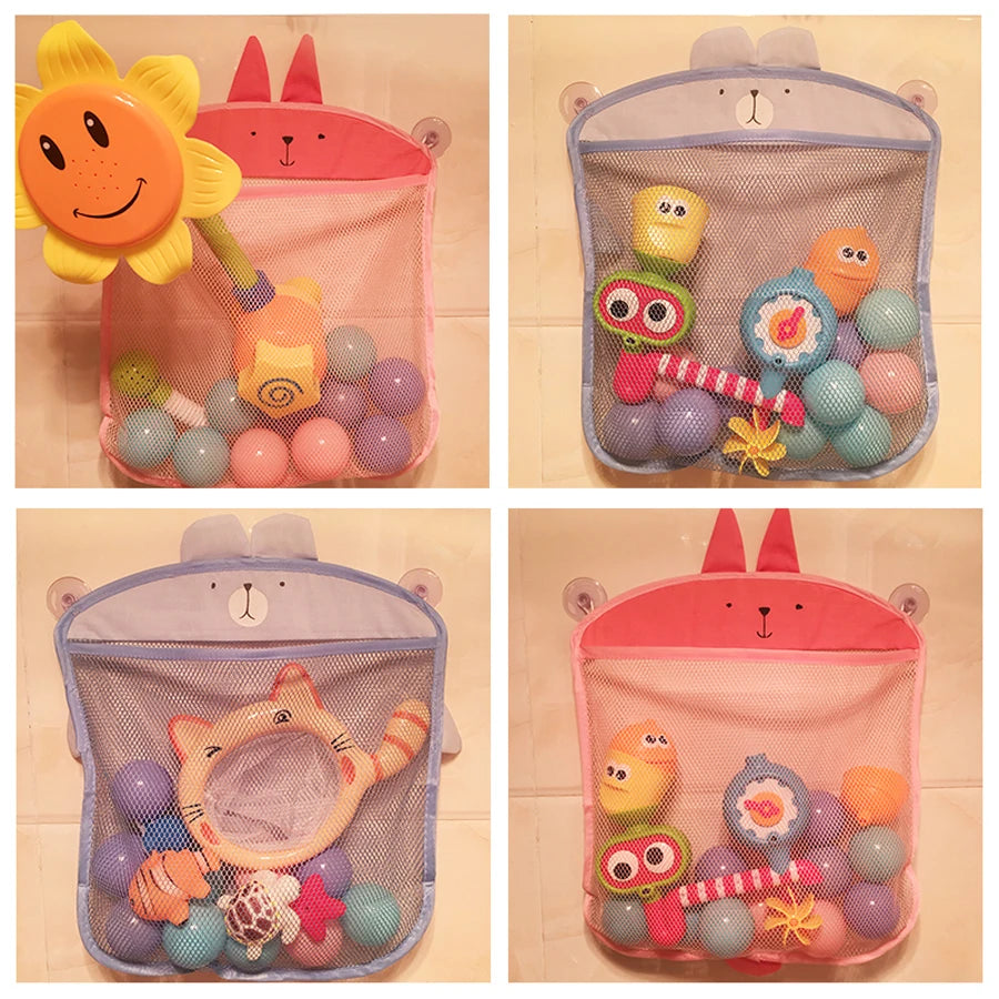Baby Shower Toy Bathroom Mesh Bag Sucker Design