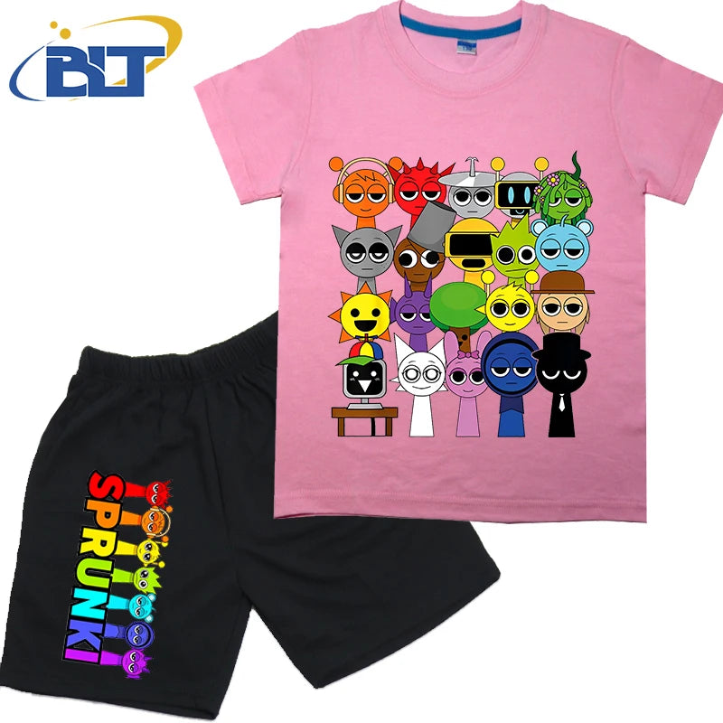 Whole team Sprunki 20 toys printed kids T