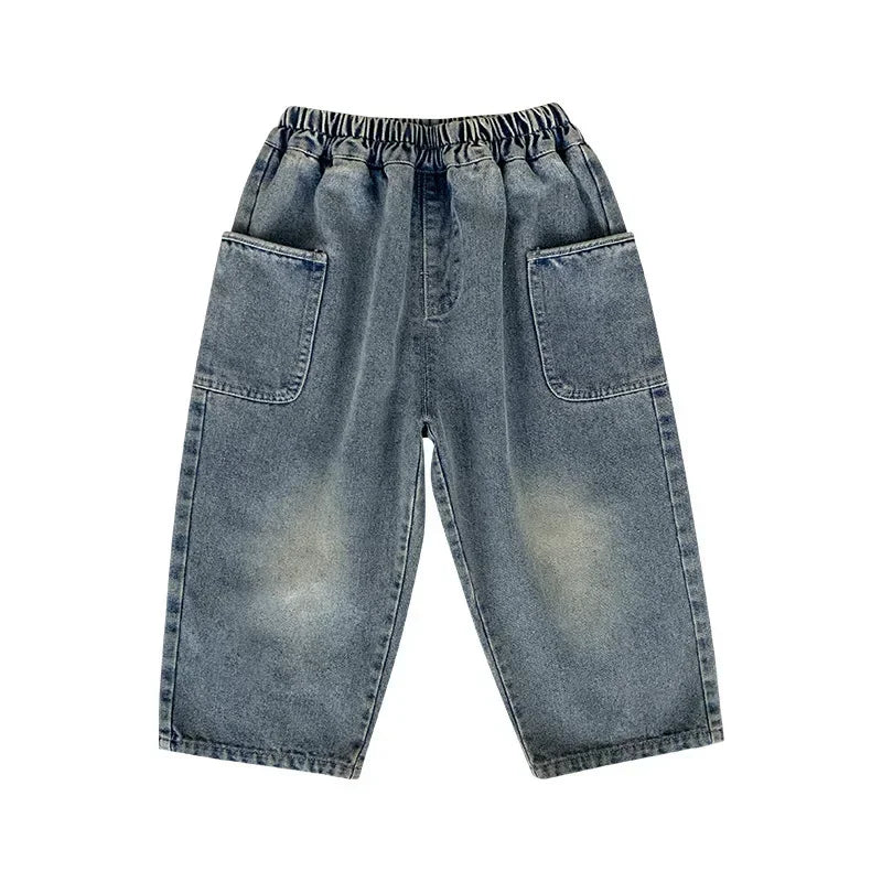 Spring and Autumn Children s Pocket Wide Leg