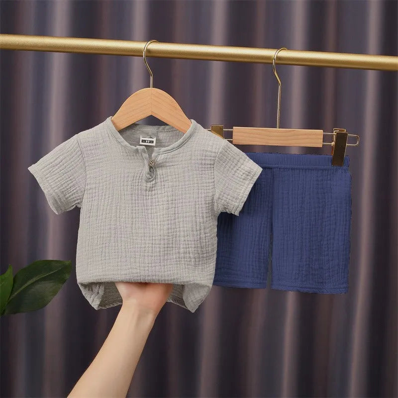 0 5Y Boys Girls Clothing Sets Summer Solid