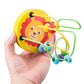 Colorful Wooden Roller Coaster Educational Circle Toy For