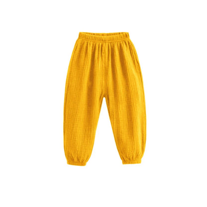 Summer Korea Children Pants Casual Girls Boys Cotton