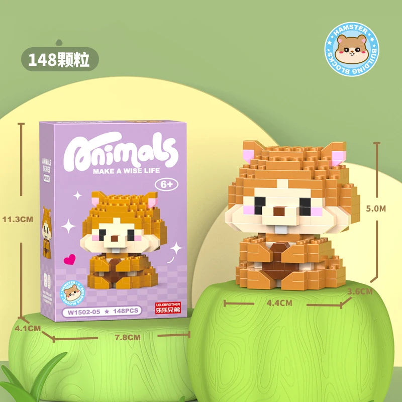 Animal Cat Bricks Constructor Set Micro Building Blocks