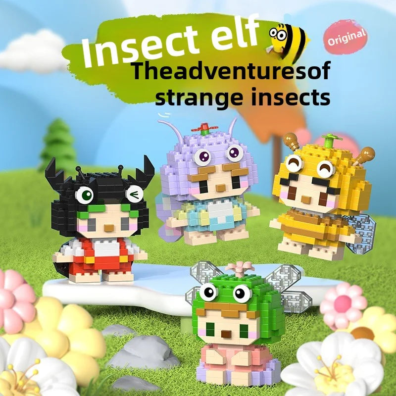 Animal Cat Bricks Constructor Set Micro Building Blocks