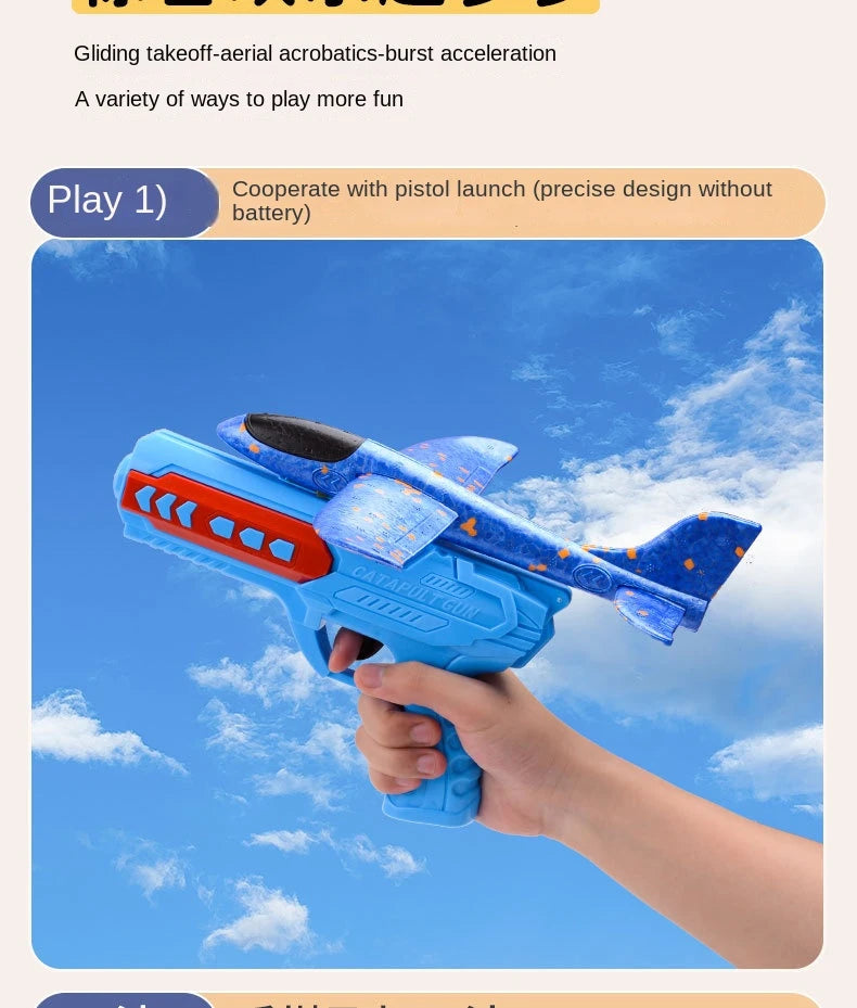 Children s Ejection Aircraft Toys Foam Aircraft Glider