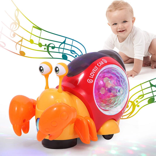 Crawling Crab Snail Baby Toy Walking Tummy Time