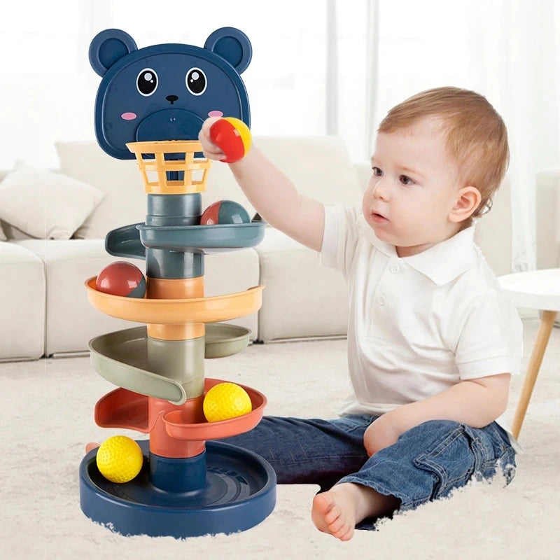 Montessori Baby Toy Rolling Ball Tower Montessori Educational